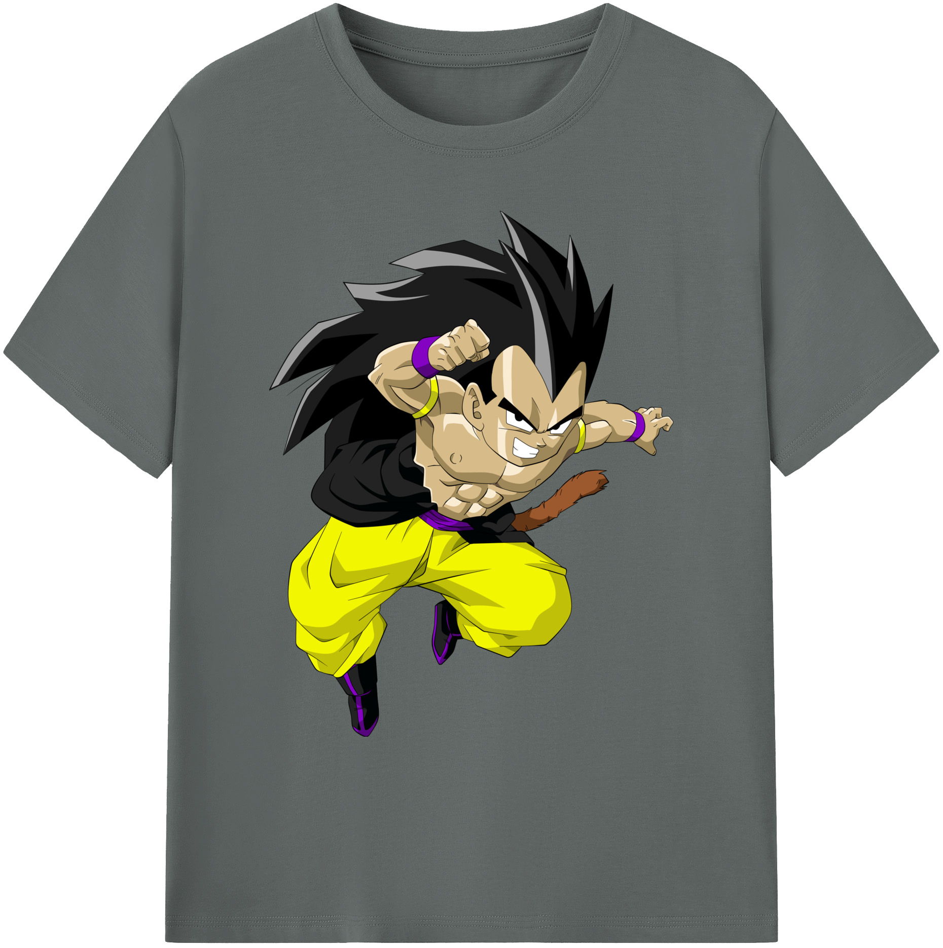 （画像用） ドラゴンボール ベジータ四世（Bejīta Yonsei）DRAGON BALL Vegeta IV 綿100％ メンズ半袖Tシャツ｜肌触りやわらか＆通気性